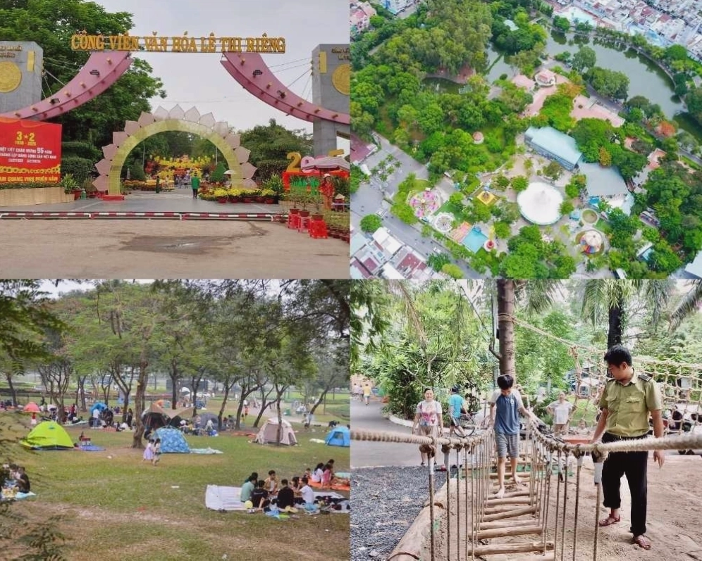 Công viên văn hóa Lê Thị Riêng rộng khoảng 8ha, là nơi thư giãn của người dân.