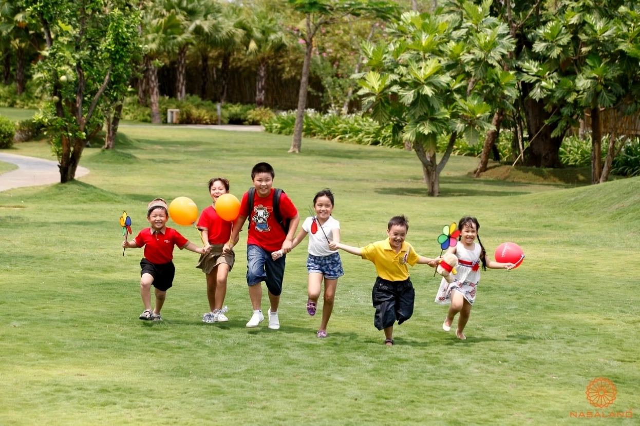 Công viên xanh mát trong dự án Dragon Village