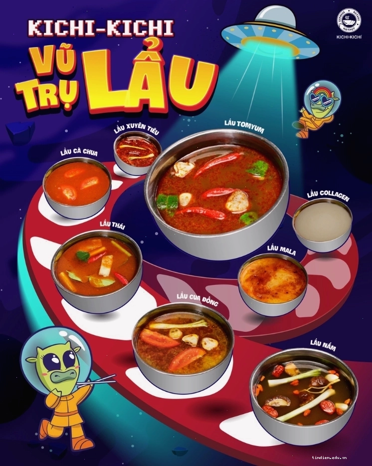 Đa dạng các loại nước lẩu tại Kichi Kichi