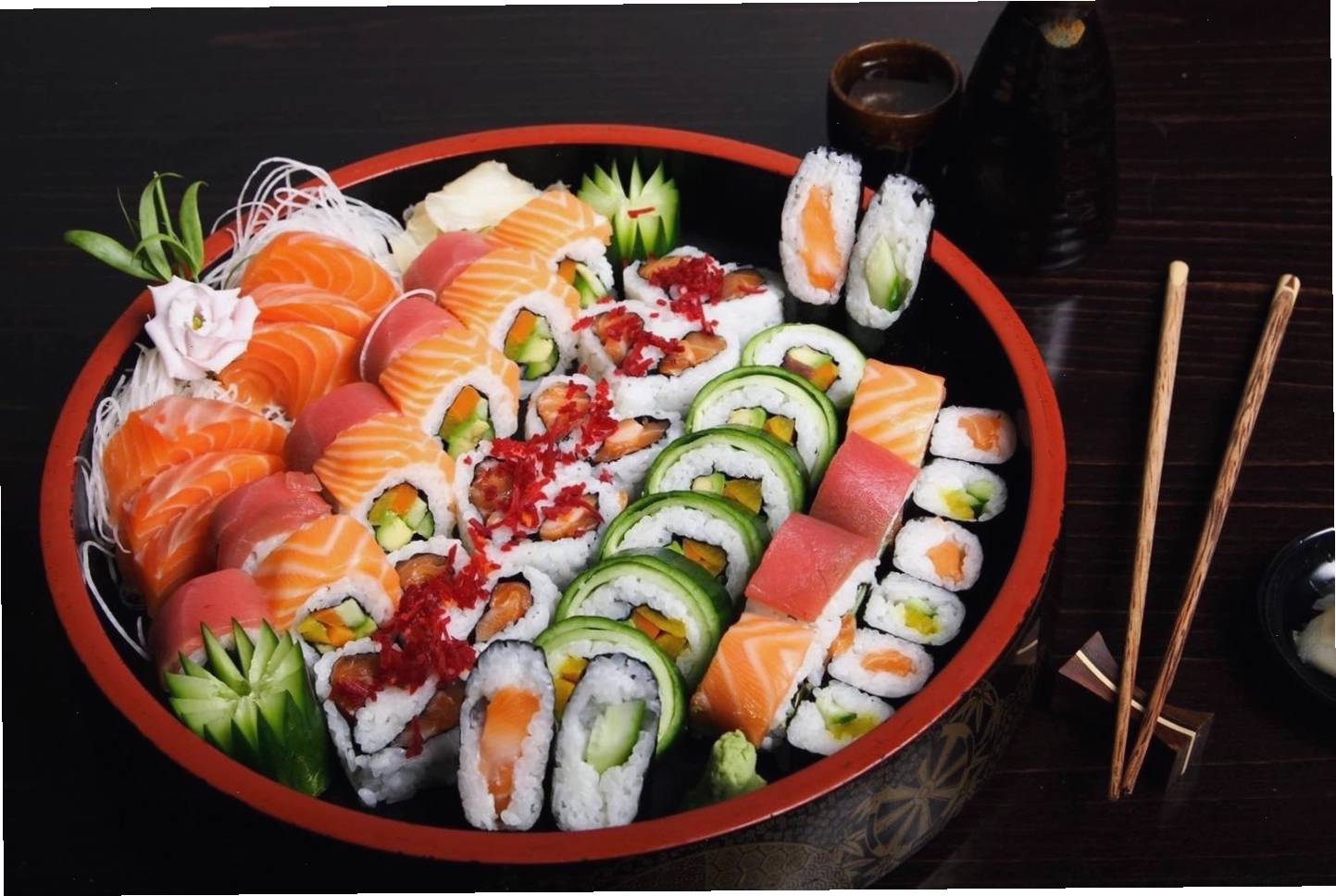 Đa dạng các món sushi tại Asahi Sushi