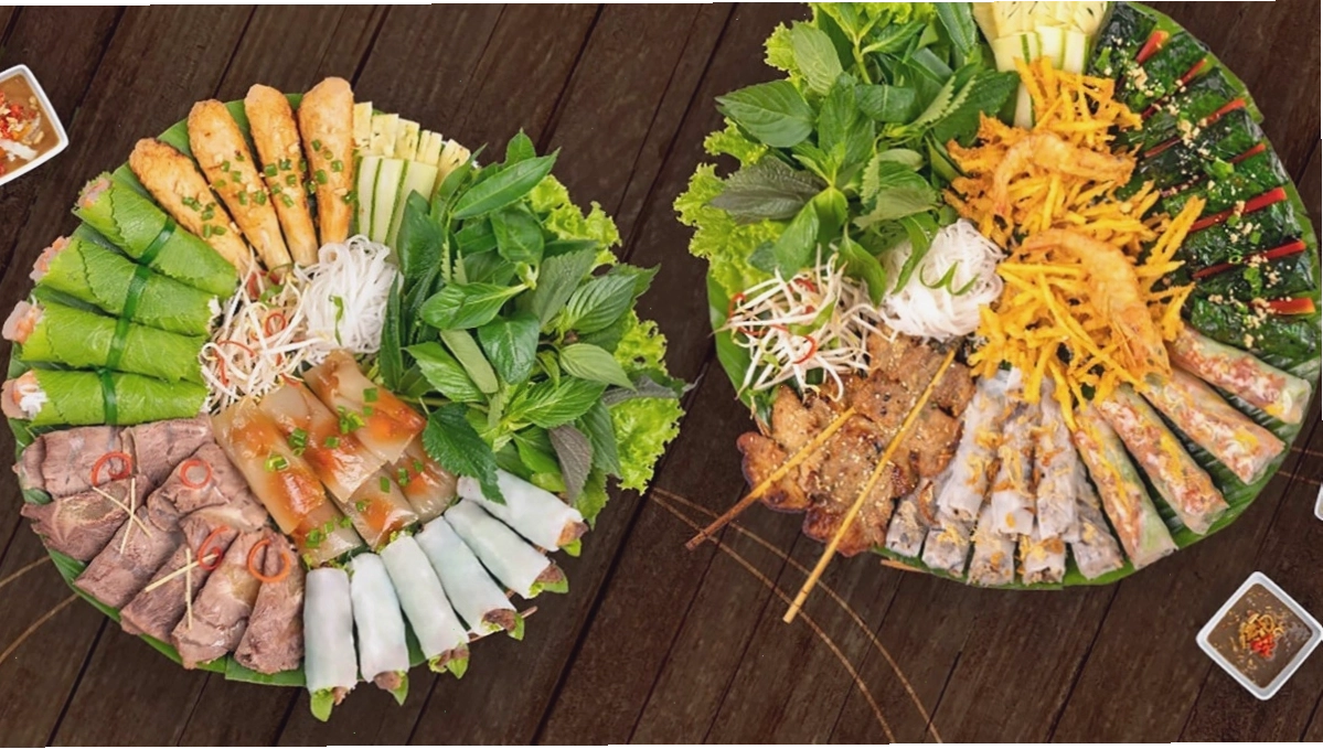 Đa dạng món cuốn tại nhà hàng Wrap & Roll