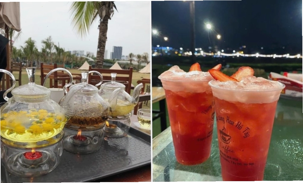 Đa dạng thức uống tại Cafe Thung Lung Hoa Tây Hồ