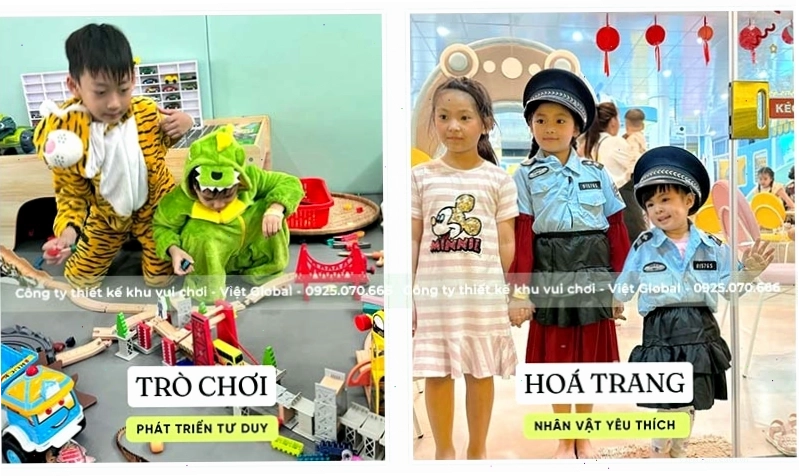 Đa dạng trò chơi tại khu vui chơi trẻ em Babi Kids Cafe Cà Mau