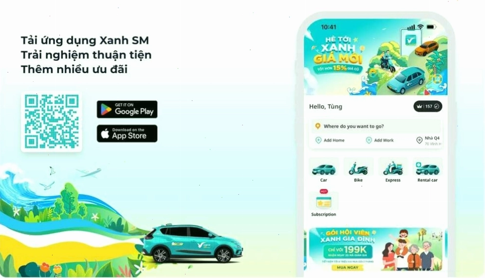 Đặt xe qua ứng dụng Xanh SM để theo dõi được lộ trình di chuyển và giá cước