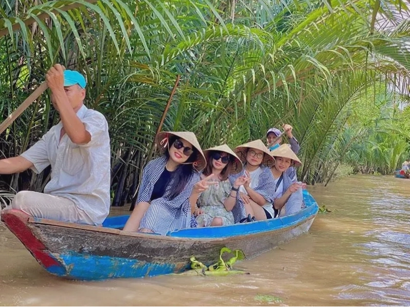 Địa điểm du lịch miền Tây cù lao Thới Sơn thanh bình với kênh rạch và vườn cây ăn trái