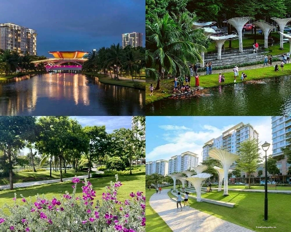Diện mạo hiện đại, thoáng đãng của công viên Sala tại khu đô thị mới.