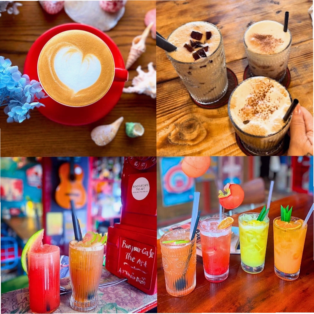 Đồ uống hấp dẫn tại Bonjour Cafe The Art