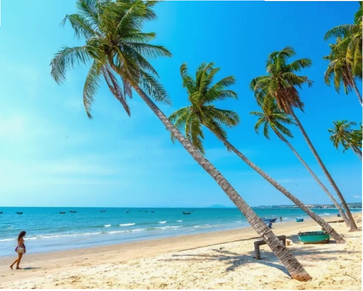 Đồi Cát Hồng Mũi Né với sắc vàng óng ả