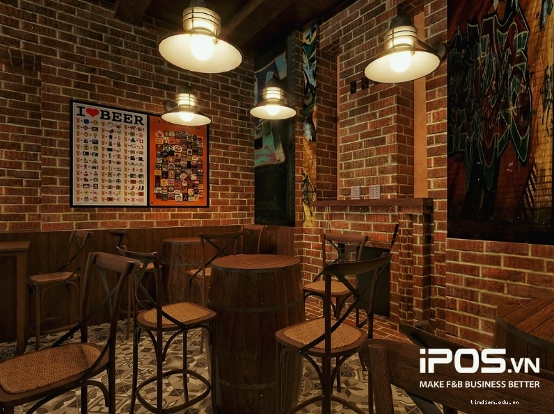 Đội ngũ nhân viên chuyên nghiệp tại quán cafe beer