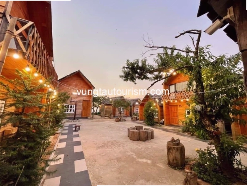 Du khách check-in tại Homestay Tà Xùa Mùa Trứ với background biển mây