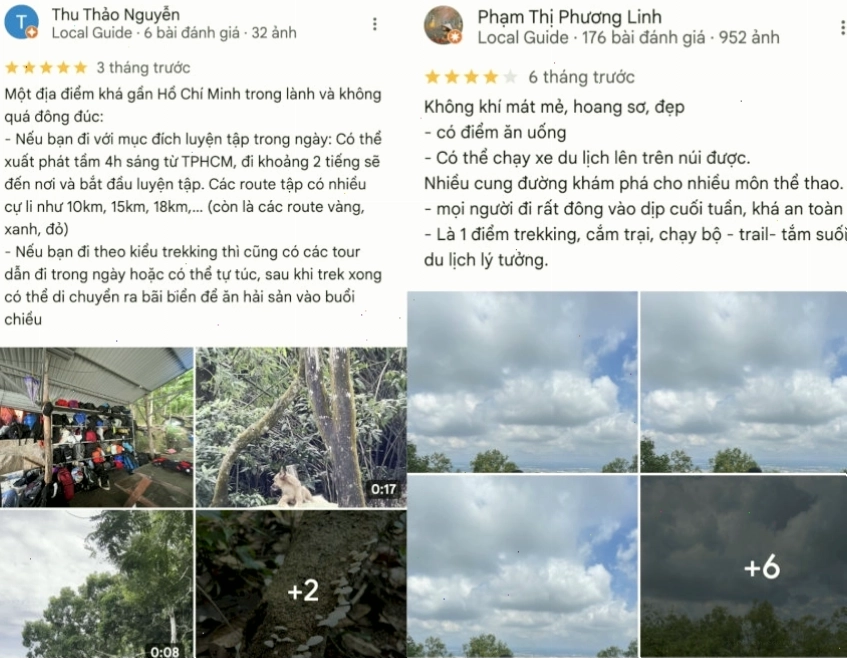 Du khách trải nghiệm trekking trên cung đường Núi Dinh
