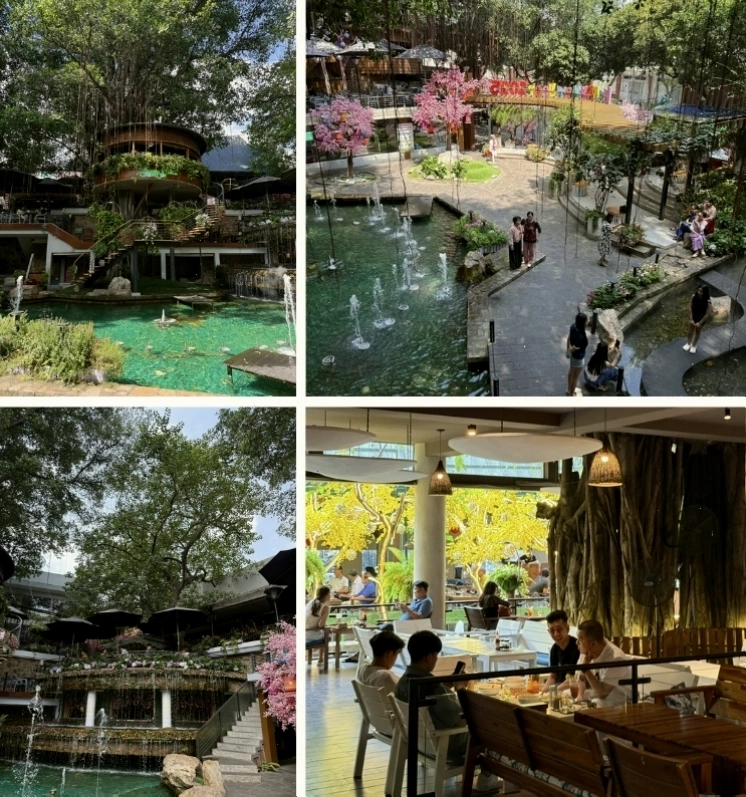 Du Miên Garden Cafe với không gian sang trọng và khu vườn xanh mát