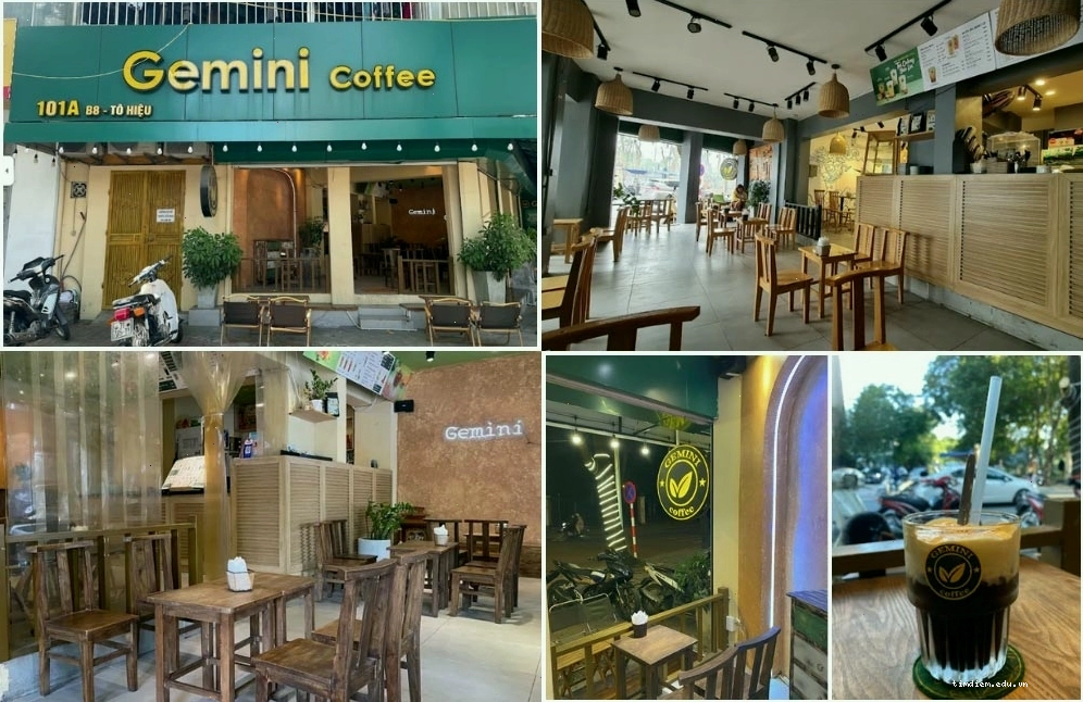 Gemini Coffee với không gian xanh mát và decor tinh tế