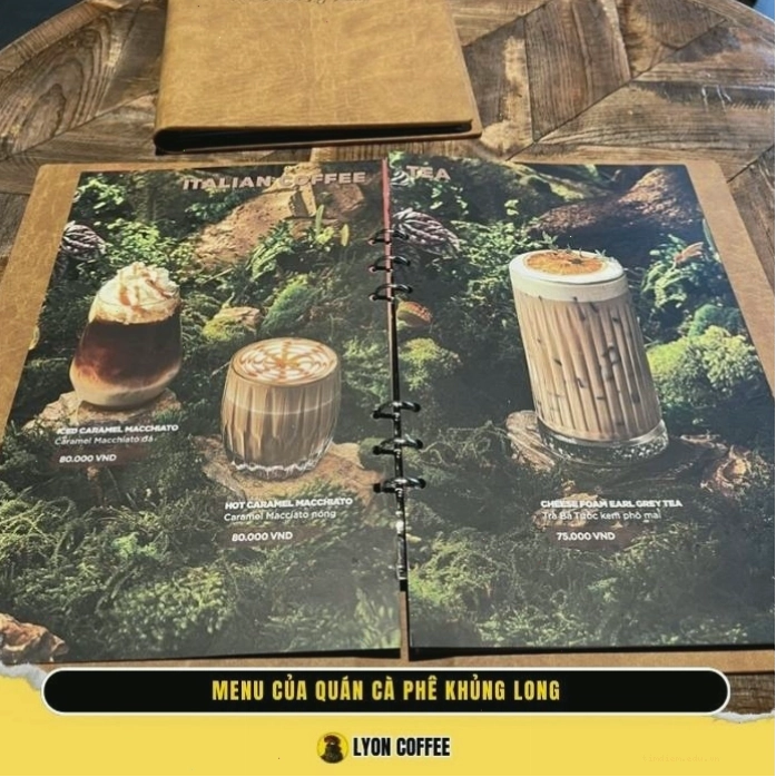 Giá các loại đồ uống tại Saurus Coffee & Gallery