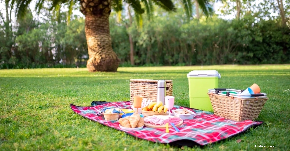 Gia đình quây quần picnic tại Công viên Gia Định