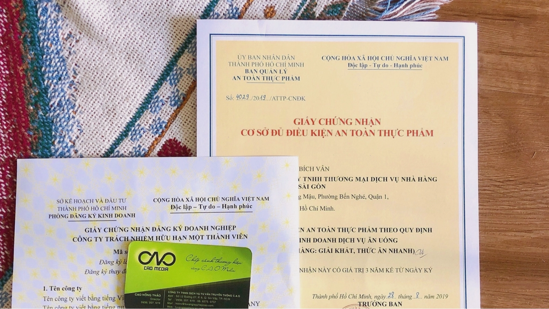 Giấy phép kinh doanh nhà hàng là thủ tục pháp lý bắt buộc