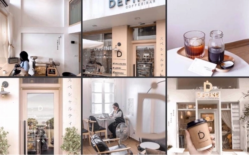 Góc học tập và làm việc tại Define Coffee