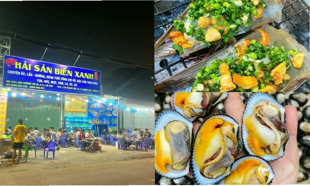 Hải sản tươi ngon tại Quán hải sản Biển Xanh Gò Vấp