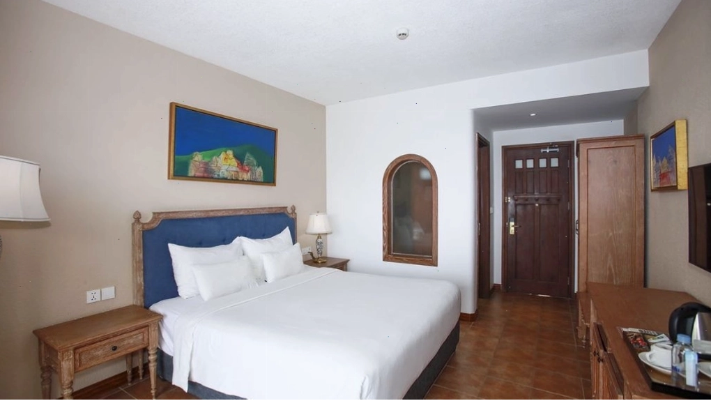 Hạng phòng Deluxe Mountain View với 1 giường đôi tại Khách sạn Venus Tam Đảo
