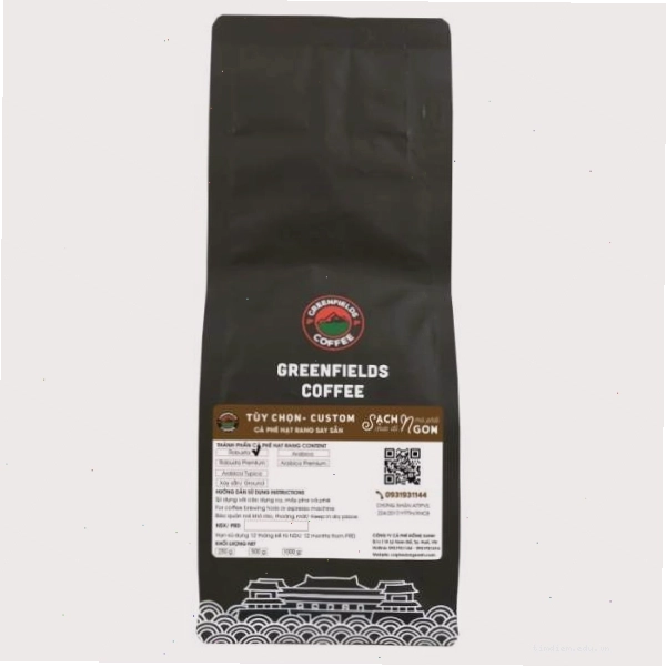 Hạt cà phê Robusta được rang mộc tự nhiên
