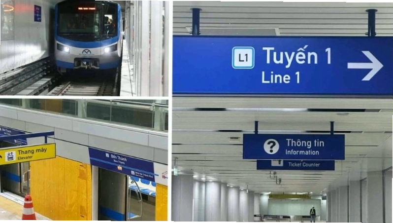 Hệ thống biển chỉ dẫn rõ ràng tại các trạm metro số 1
