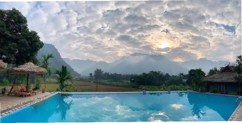 Hình ảnh tổng quan về resort ở Hòa Bình
