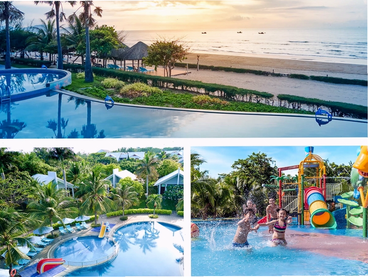 Hồ bơi nước mặn, nước ngọt và sân chơi nước trẻ em tại Carmelina