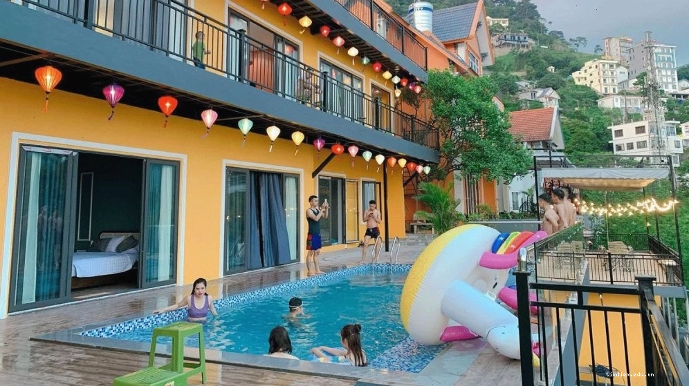Hồ bơi vô cực tại Sunset Villa Tam Đảo