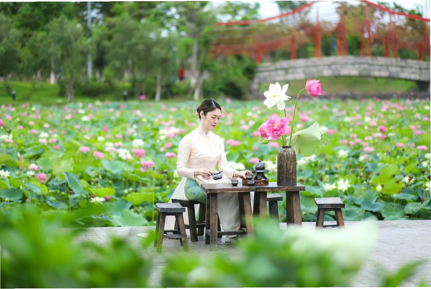 Hồ sen An Nhiên tại Sun World Hạ Long