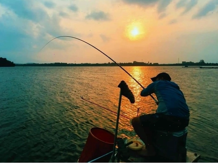 Hoạt động câu cá thư giãn bên bờ Hồ Suối Hai Ba Vì