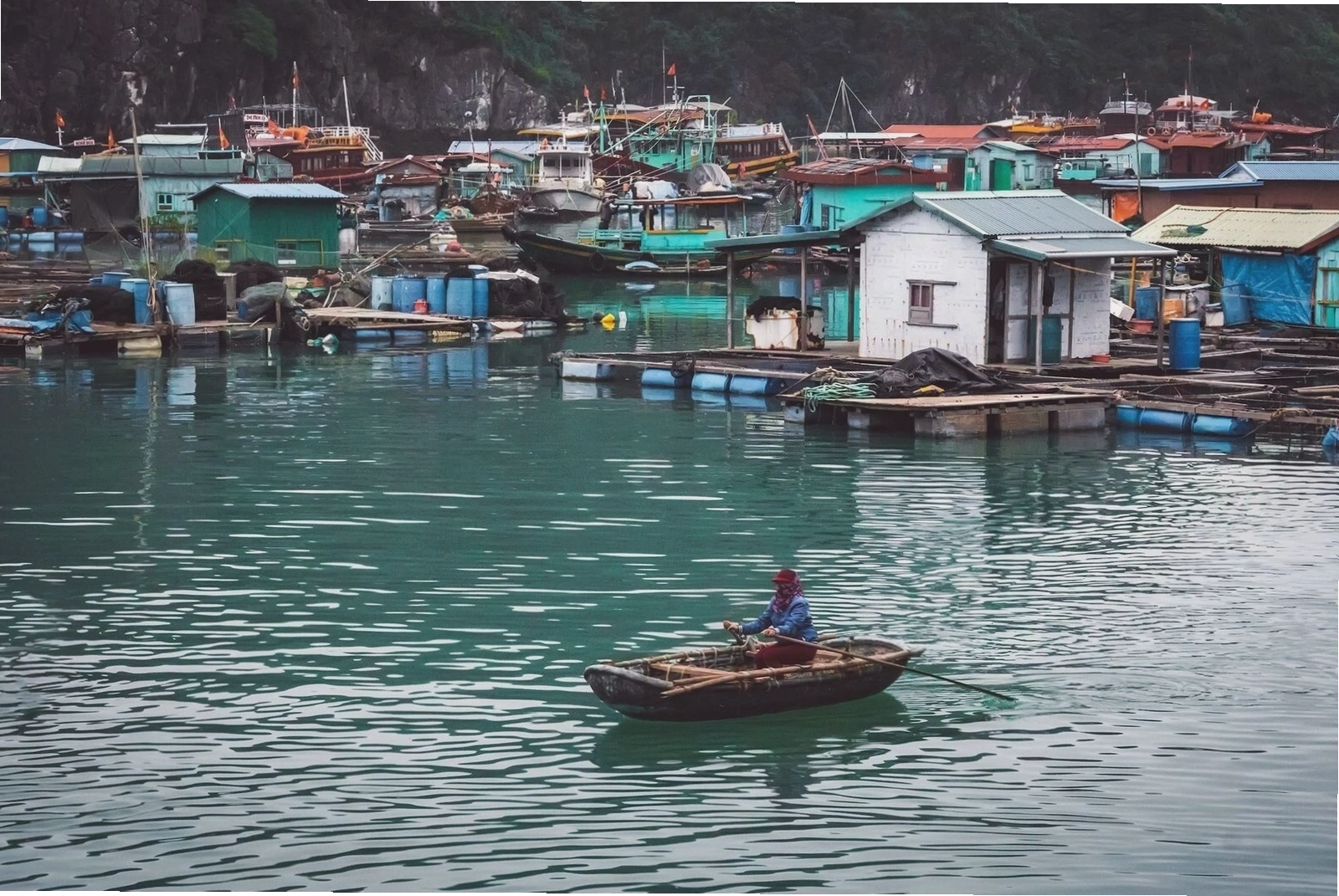 Hoạt động chèo kayak trên Vịnh Lan Hạ
