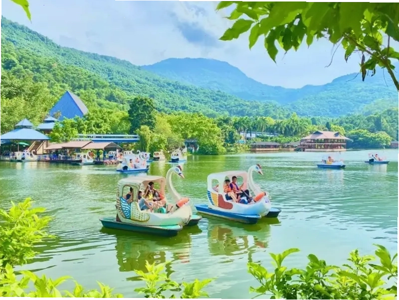 Hoạt động đạp vịt thư giãn tại Ao Vua