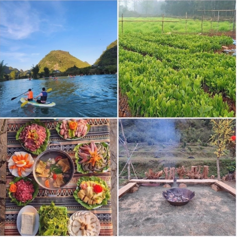 Hoạt động vui chơi giải trí tại Nasan Green farm homestay Bản Giốc