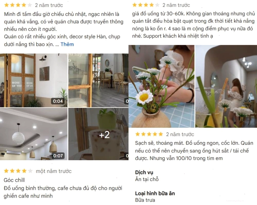 Khách hàng hài lòng với cách trang trí và không gian của For.Us Coffee