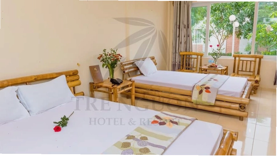 Khách sạn Tre Nguồn Thiên Cầm với không gian xanh mát
