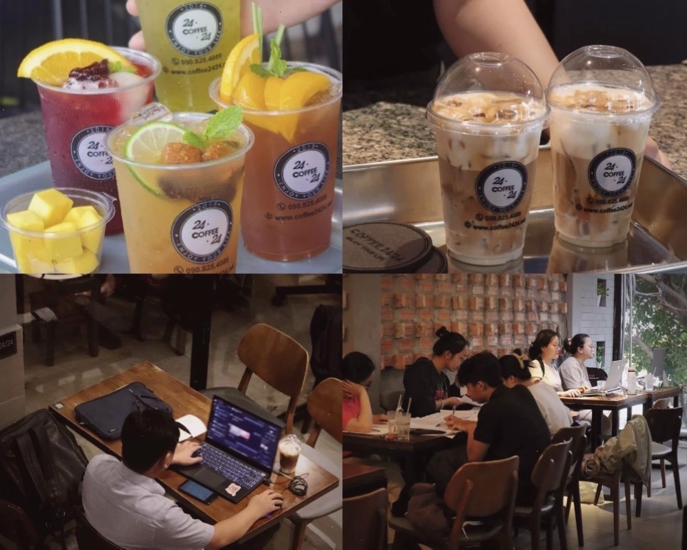 Không gian ấm áp tại Coffee 24/24