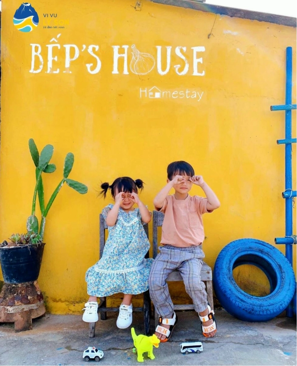 Không gian ấm cúng tại Homestay Bếp House Lý Sơn