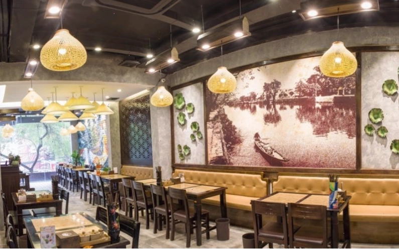 Không gian ấm cúng và đậm chất Huế tại nhà hàng Nét Huế, AEON Mall Hà Đông
