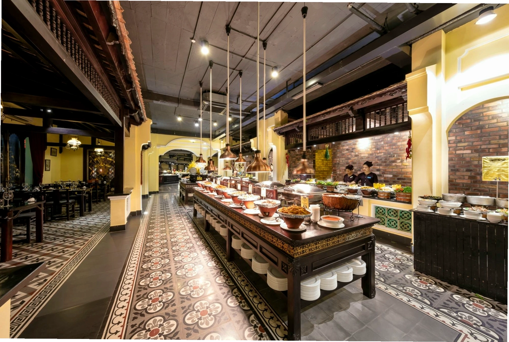 Không gian buffet tại Nhà hàng Sen Tây Hồ