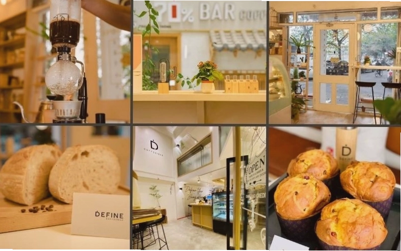 Không gian hiện đại của Define Coffee