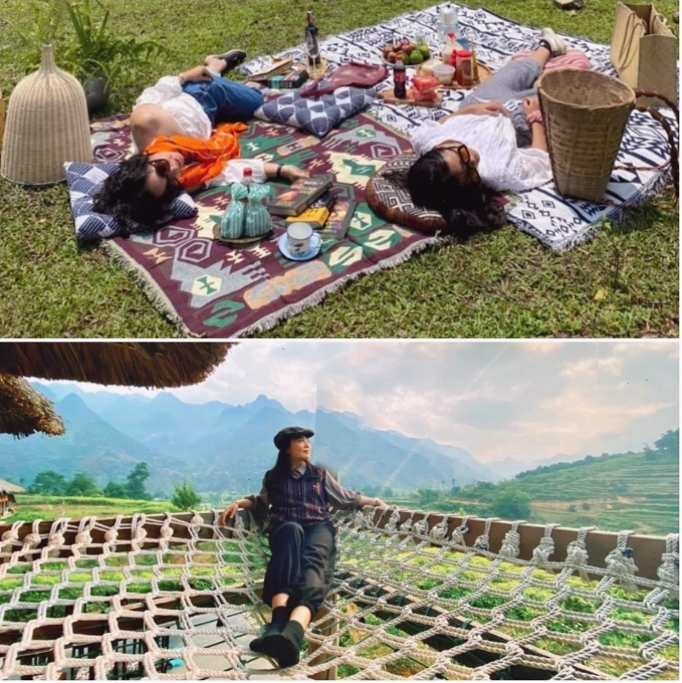 Không gian nghỉ ngơi thoải mái tại Tớ Dày Du Già Homestay