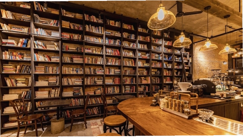 Không gian ngoài trời của Soo Kafe với nhiều cây xanh