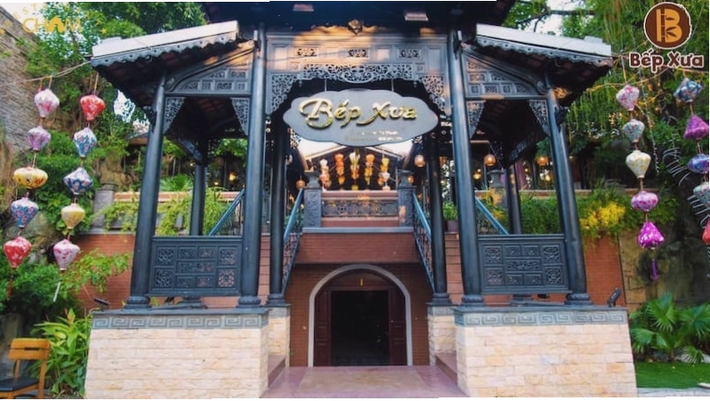 Không gian nhà hàng bếp xưa đà nẵng với kiến trúc cổ điển