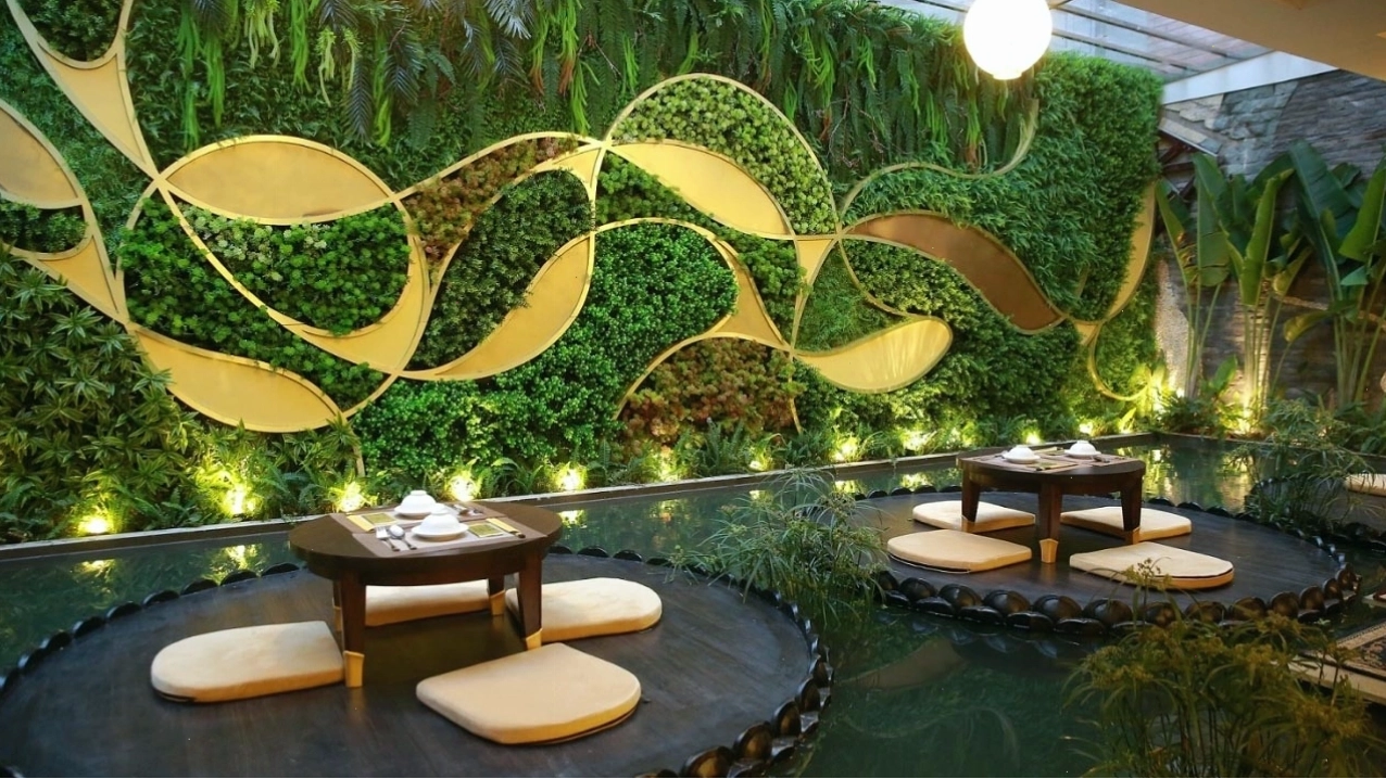 Không gian nhà hàng chay yên bình và gần gũi