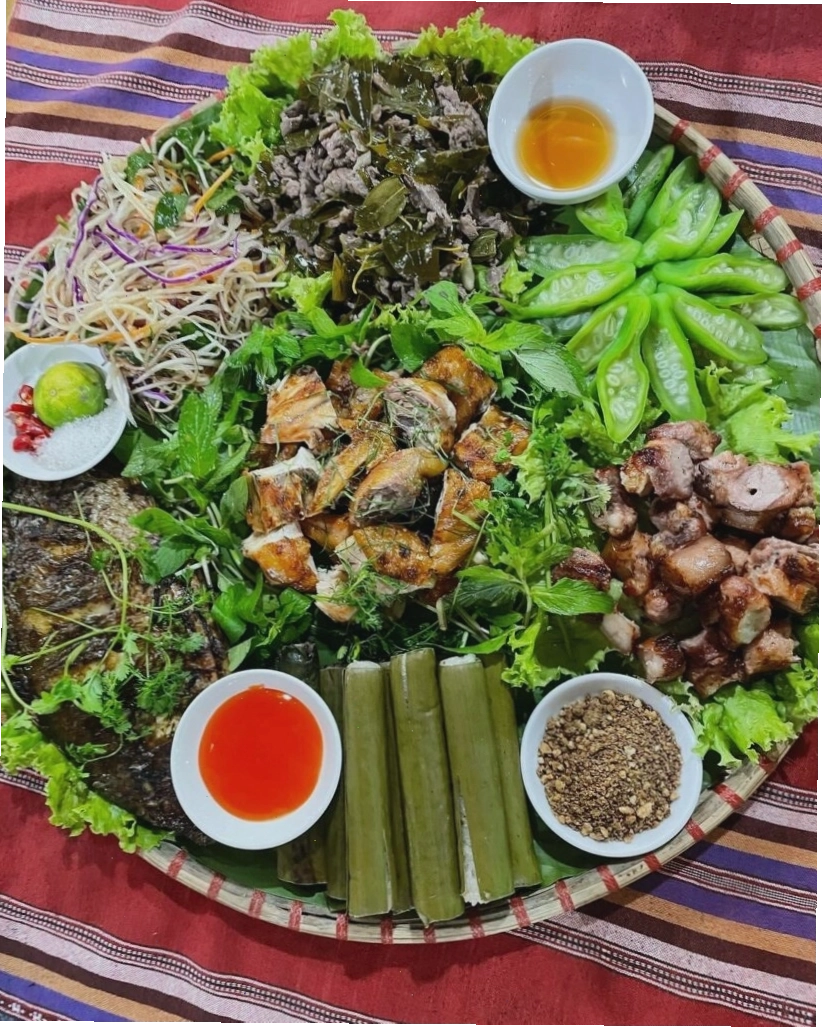 Không gian nhà hàng Mai Châu Ecolodge