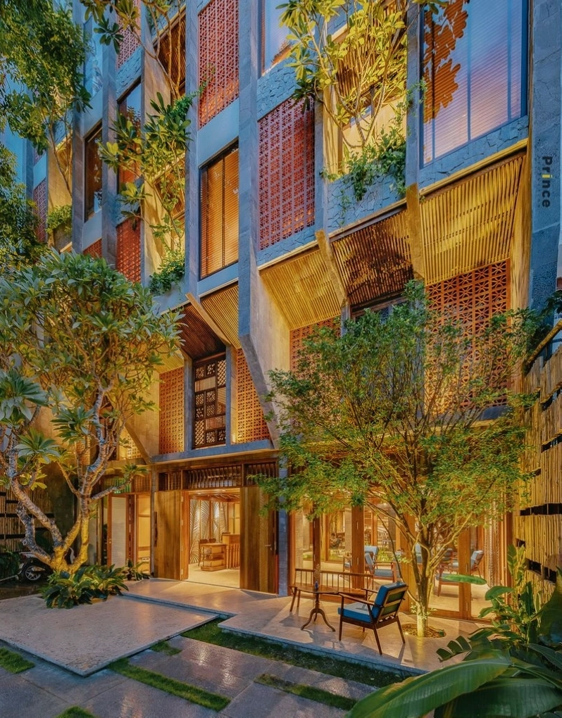 Không gian phòng khách ấm cúng tại Minh House Homestay Đà Nẵng