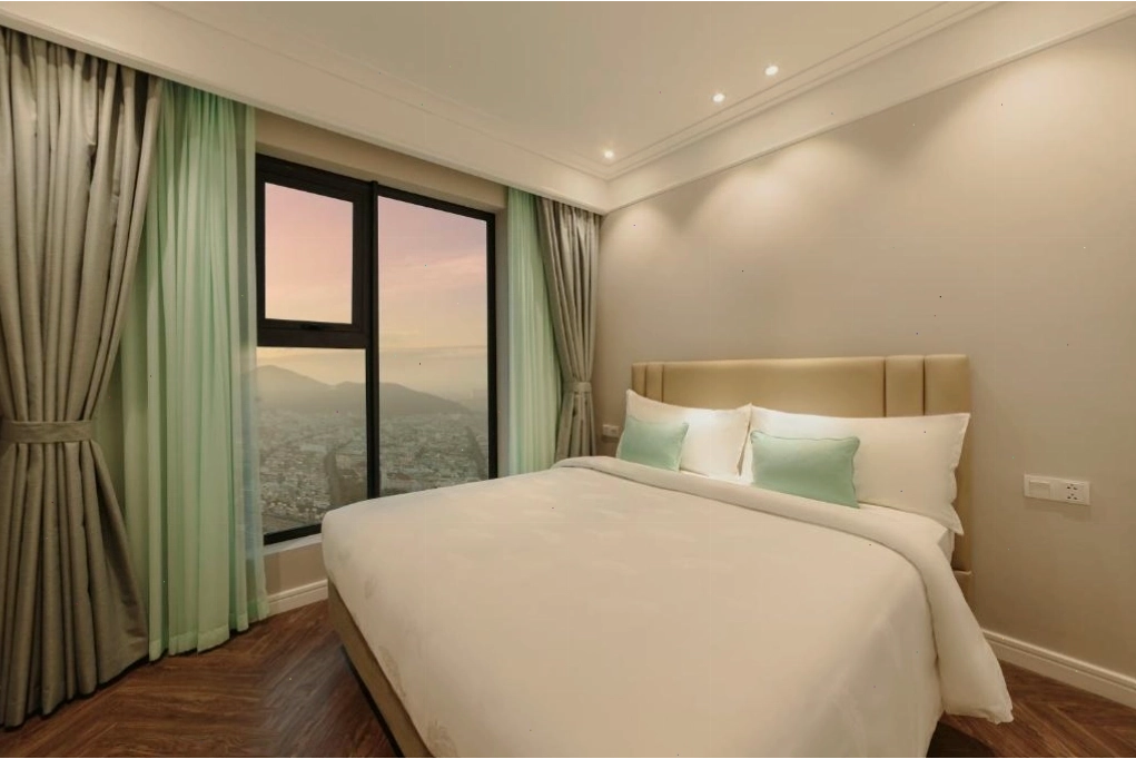 Không gian phòng khách sang trọng tại Altara Serviced Residences Quy Nhơn