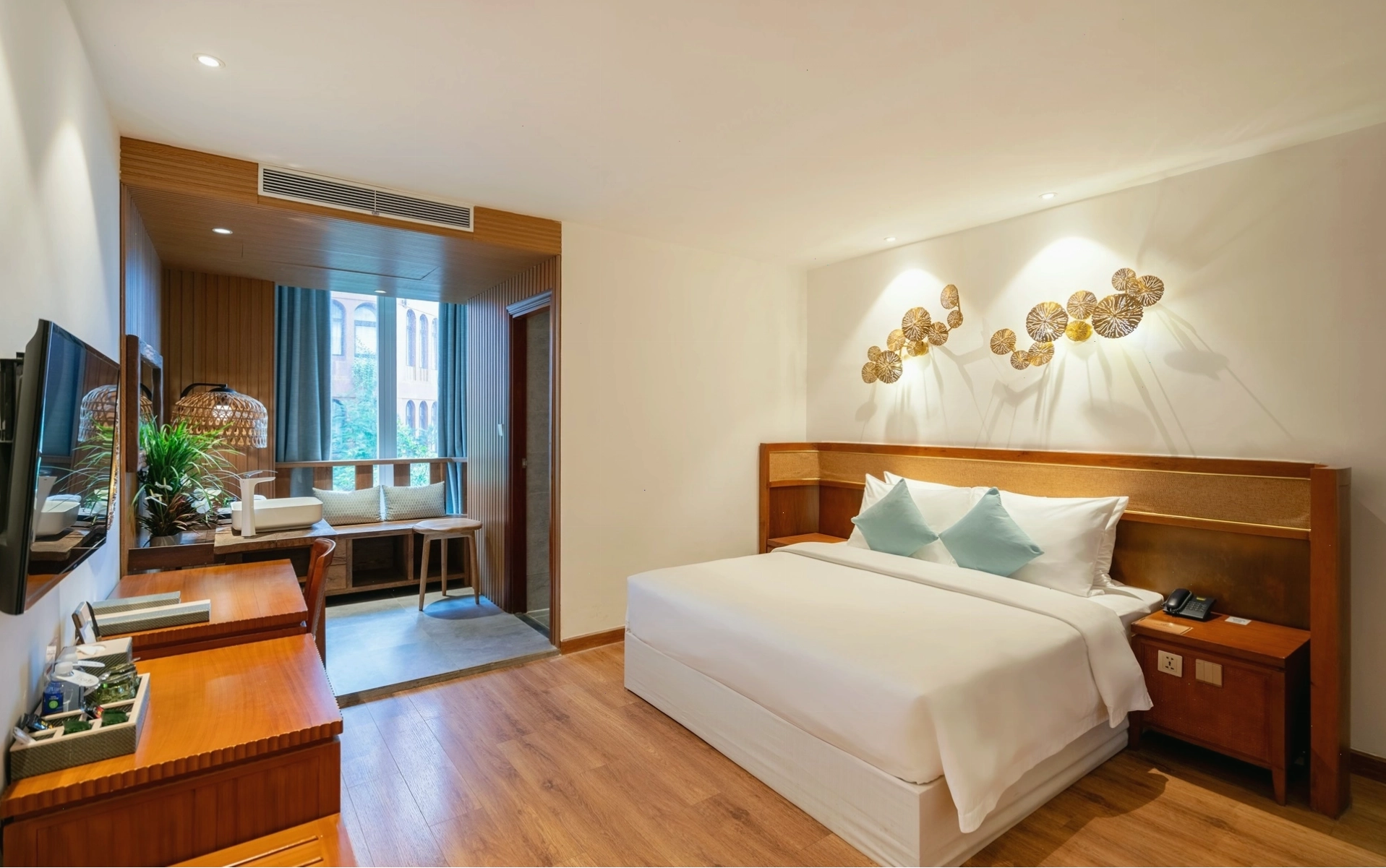Không gian phòng nghỉ sang trọng tại A&Em Art Hotel