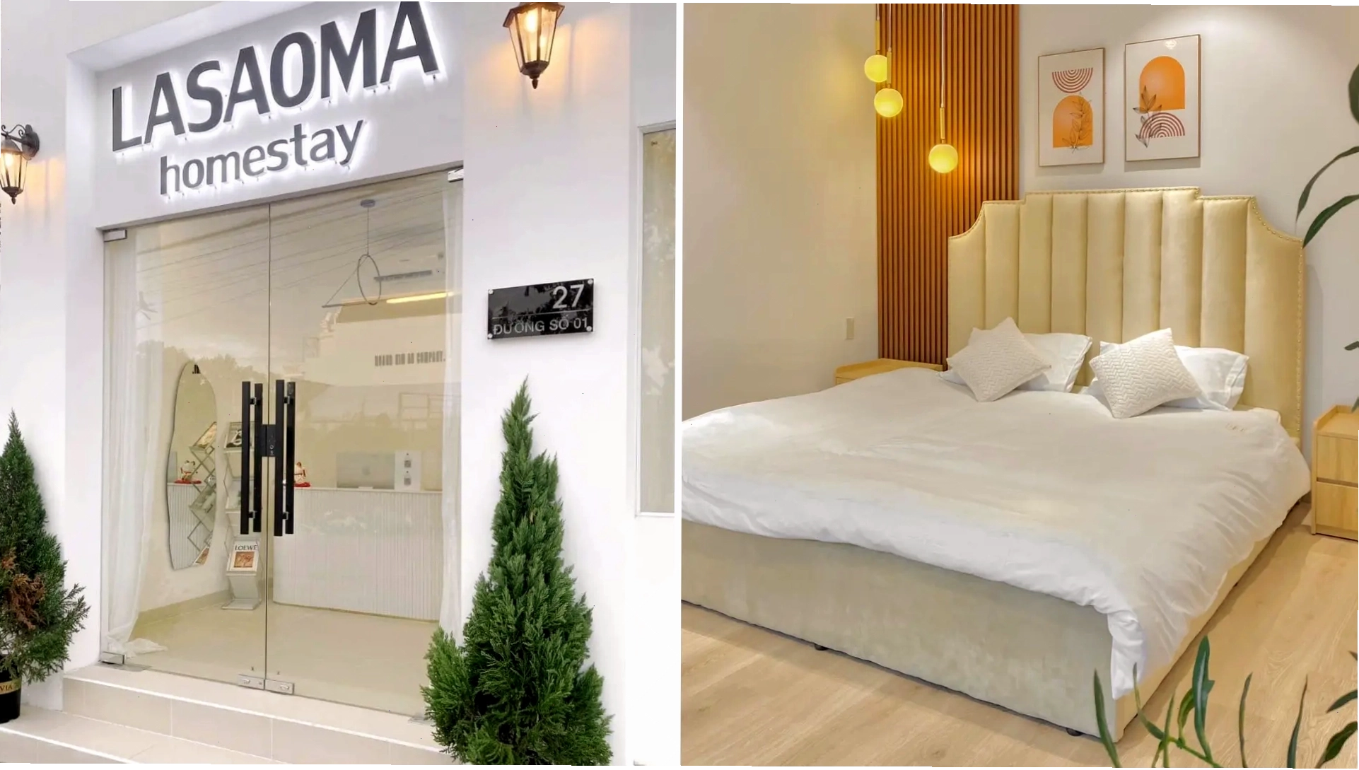 Không gian phòng nghỉ tinh tế và sạch sẽ tại Lasaoma Homestay Cần Thơ