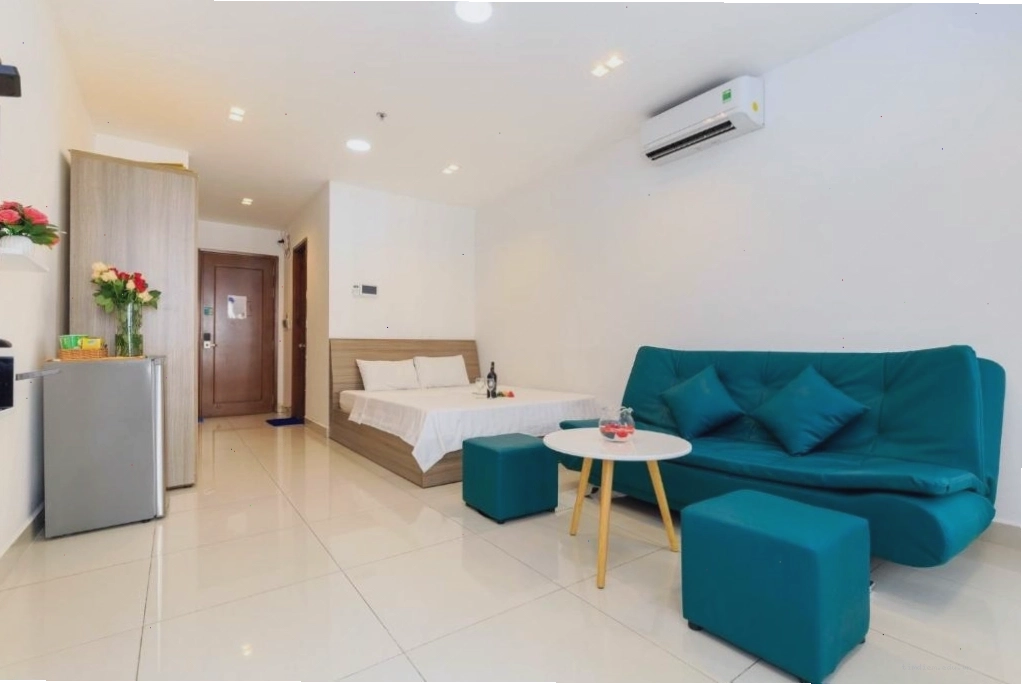 Không gian phòng ngủ ấm cúng tại homestay